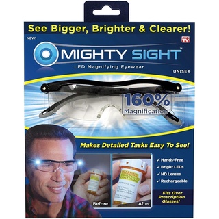 แว่นตาวินเทจ กล้องส่องทางไกล Mighty sight glasses แว่นตาอัจฉริยะ แว่นขยายไร้มือจับ แว่นอ่านหนังสือ แว่นขยายสายตา สวมใส่