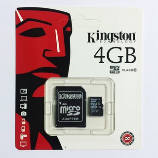 Kingston Memory Card Micro SDHC 4GB Class 10 คิงส์ตัน เมมโมรี่การ์ด SD Card