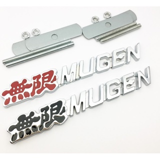 โลโก้ ติดกระจังหน้า งานโลหะ มุเก็น ฮอนด้า Metal Car-styling Emblem Badge Decal Sticker for Honda Mugen Badge Emblem jazz