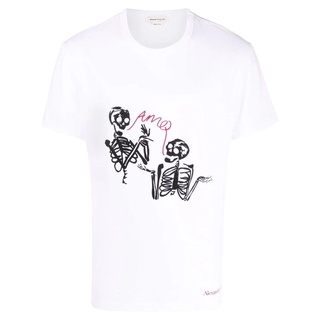 เสื้อยืด ALEXANDER MCQUEEN [NEW] Unisex ลายโดน [Limited Edition]