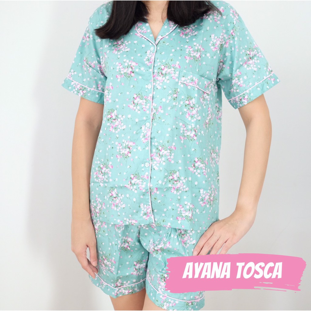 KATUN AYANA TOSCA CPD ชุดนอนคอตตอน CP ญี่ปุ่นชุดนอนกางเกงขาสั้นลายดอกไม้