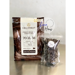 Callebaut 70.5% ขนาด 1 kg Dark Chocolate Couverture Coin แคลเลอร์บาวท์ ดาร์กช็อคโกแลตแท้