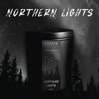 Pagans.scent เทียนหอมไขถั่วเหลือง พร้อมอักษรรูนที่จะช่วยเสริมความปรารถนา กลิ่น Northern lights ขนาด 100 กรัม