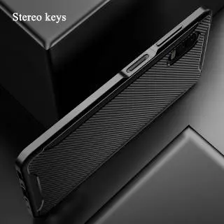 สําหรับ Samsung Galaxy XCover Pro เคสคาร์บอนไฟเบอร์หรูหราซิลิโคน Bussness กันกระแทก