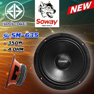 PG ลำโพงหมาป่า 350 วัตต์ 4 โอห์ม สีส้ม SOWAY Iron Wolf  4 OHM SM-635 350w