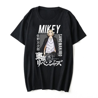 เสื้อยืดโอเวอร์ไซส์ เทรนด์ใหม่ลำลองอะนิเมะโตเกียว avengers Mikey Draken Man Harajuku เสื้อยืดคอกลมแขนสั้น TeeS-3XL