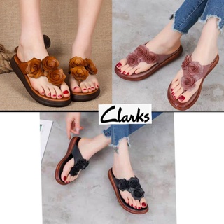 รองเท้าแตะ clarks YC-2687 ลายดอกกุหลาบ สําหรับผู้หญิง