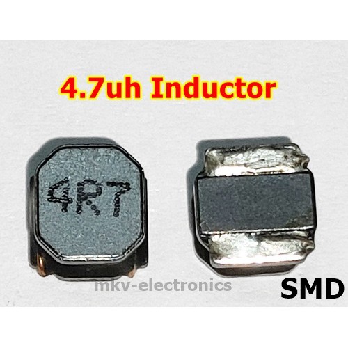 4.7uh , 4R7 , (10ตัว) , 4.7ไมโครเฮนรี่ ขดลวด คอยส์ ตัวเหนี่ยวนำ Inductor SMD กว้างยาวสูง0.5x0.5x0.4m
