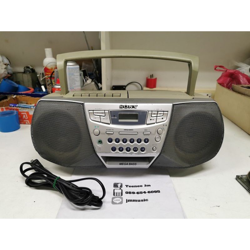 SONY CFD-S22 [220V] เครื่องเล่นเทป+CD+วิทยุ ใช้งานเต็มระบบ [ฟรีสายไฟ]