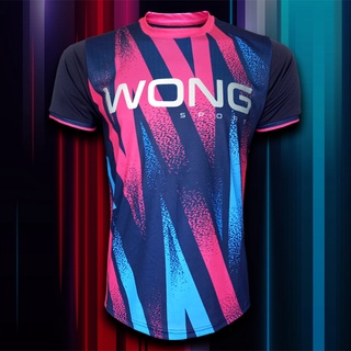 เสื้อวิ่ง เสื้อออกกำลังกาย Running jersey  WONG SPORT #RU0003 พิมพ์ลาย ไซส์ S-5XL