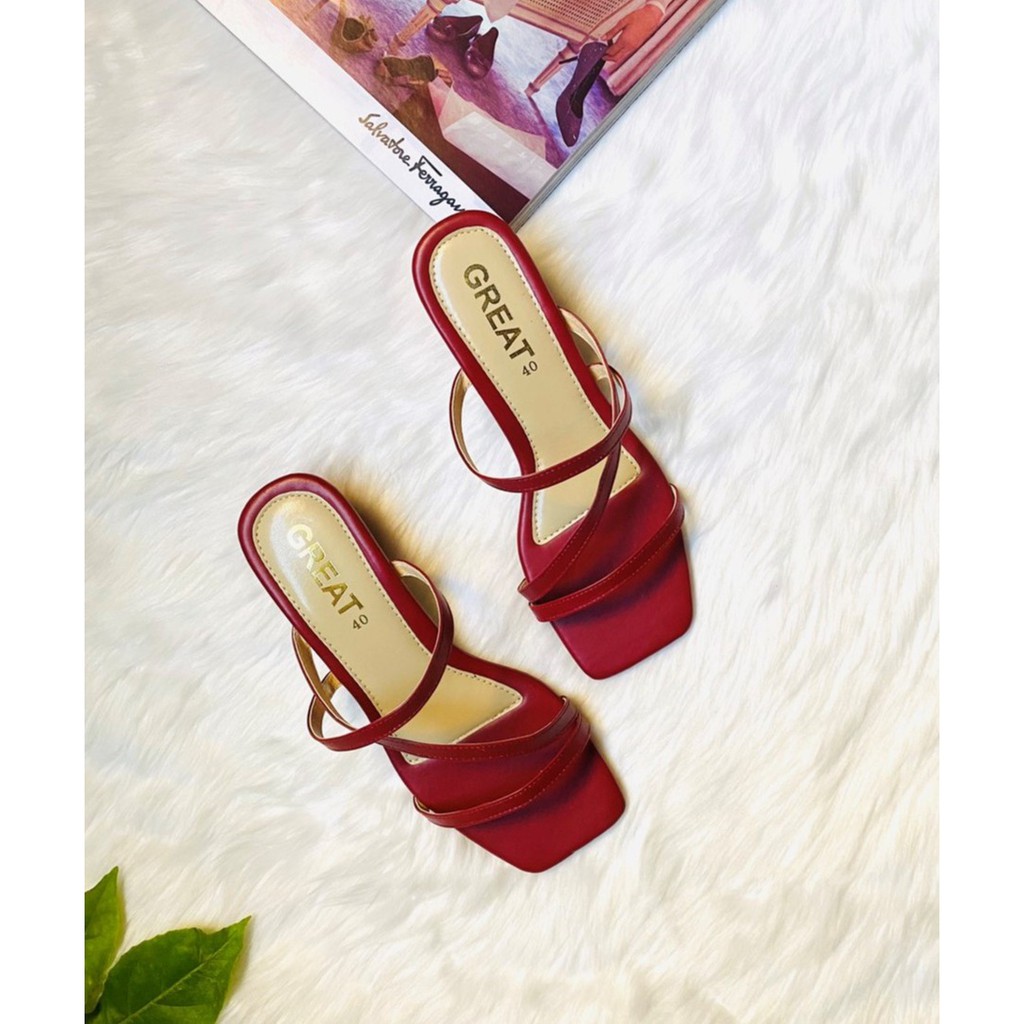 GREAT-T08 รองเท้าผู้หญิงส้นสูง รองเท้าผู้หญิงส้นสูง1.5นิ้ว มีให้เลือก5สี สินค้าไทย ไซส์ครบ 36-45