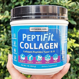 คอลลาเจน เปปไทด์ PeptiFit Collagen Peptides Type 1&amp;3 454 g (FitnessLabs®)