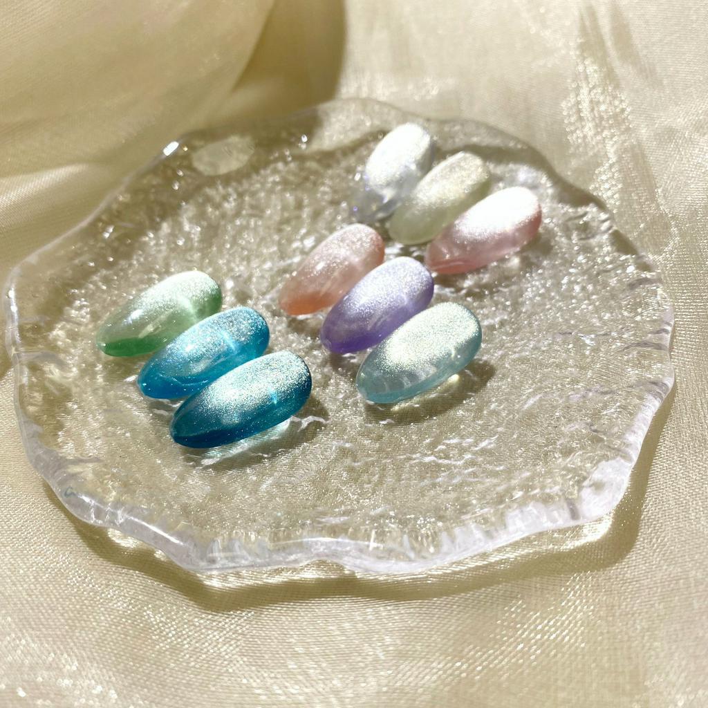 kale plus Small bulb cateye ผงแม่เหล็กบอบบางแสงเงา 8ml พร้อมส่งในไทย