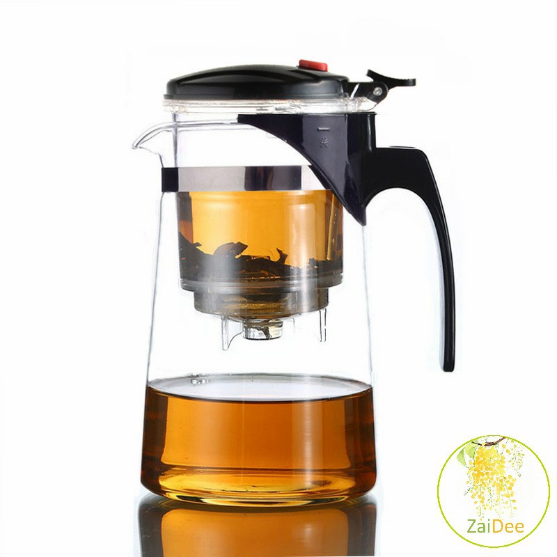 กาน้ำชงชา มีที่กรอง 750ml ชุดชงชา ใส Glass teapot