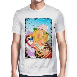 [S-5XL] เสื้อยืด พิมพ์ลายอนิเมะตลก Ren And Stimpy In Vegas Fear And Loathing In Las Vegas สไตล์คลาสสิก สําหรับผู้ชาย