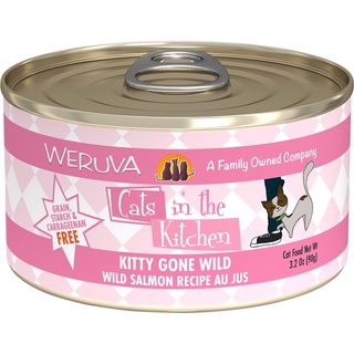 (พร้อมส่ง)Weruva Cats in the Kitchen Kitty Gone Wild, Wild Salmon Au Jus อาหารเปียกแมวเกรดโฮลิสติก ขนาด 90 g