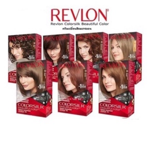 1 แถม 1 Revlon(เรฟลอน) สีย้อมผม  REVLON COLORSILK beautiful color