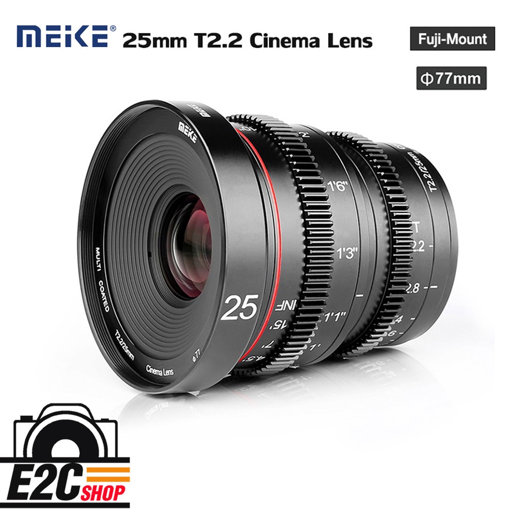 LENS MEIKE 25MM T2.2 FOR FUJI XMOUNT MANUAL FOCUS CINEMA LENS e2c
