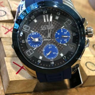 Guess Scope W1050g1 Blue Grey Multifunction Analog Watch