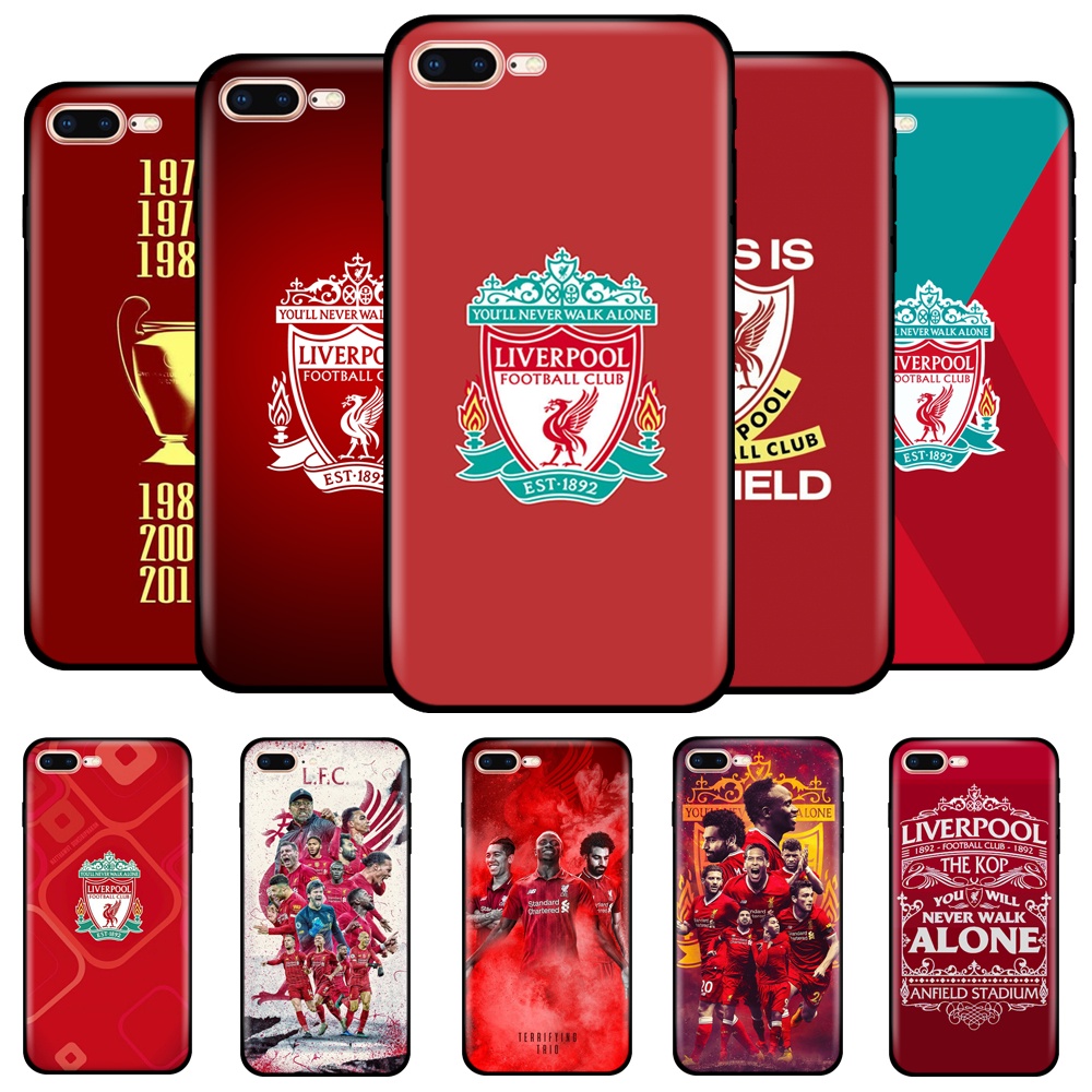 เคสโทรศัพท์มือถือ ซิลิโคนนิ่ม Tpu ลายฟุตบอล Merseyside สีดํา สําหรับ Apple Iphone 5s 5 S SE 2020 2016 6s 6 S 7 8 Plus