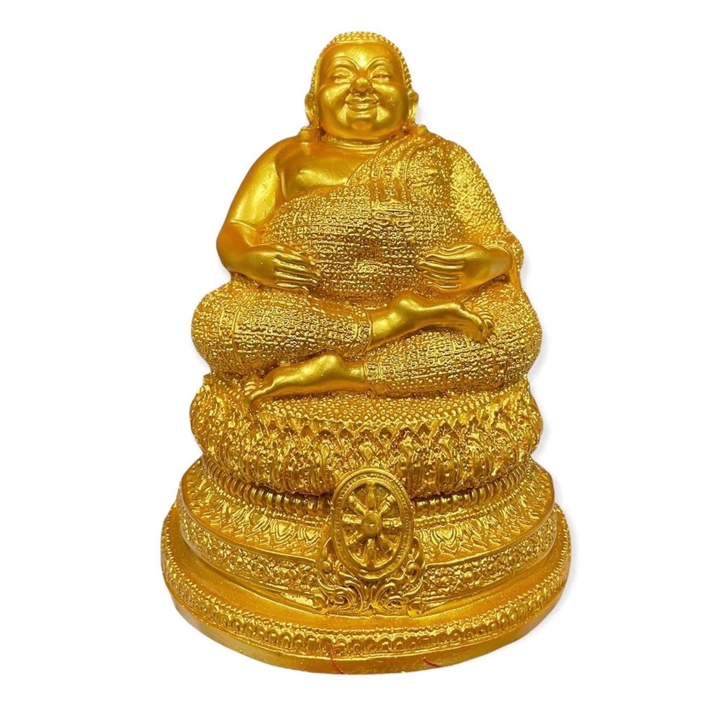 พระสังกัจจายน์ สีน้ำทอง (กว้าง6นิ้ว สูง9นิ้ว) วัดสังกัจจายน์เถร สุพรรณบุรี เป็นพระสังกัจจายน์ประทับนั่งบนบัลลังก์บัวฐานธ