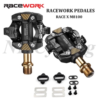 【Boutique &amp; Stock】แท่นเหยียบเท้าคาร์บอนไฟเบอร์ สําหรับ RACEWORK MTB X-M8100