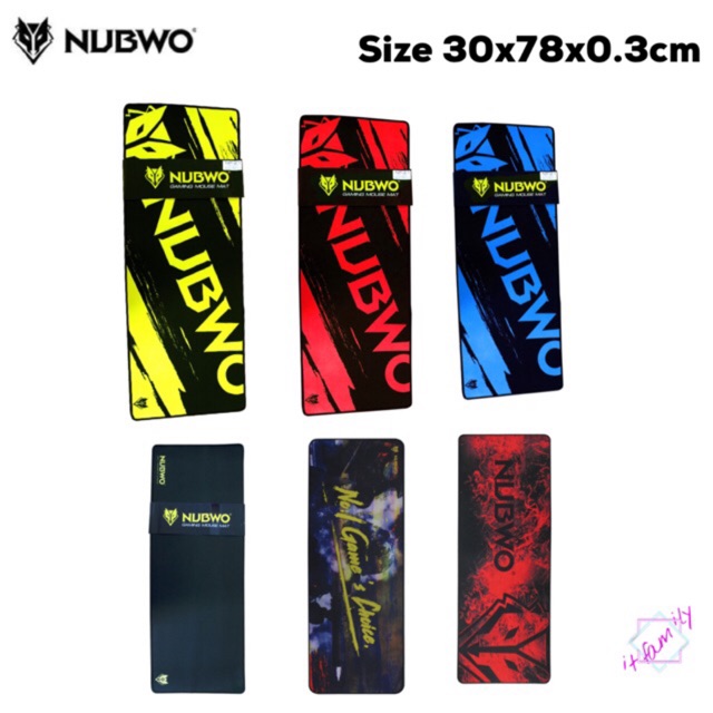 Nubwo แผ่นรองเมาส์ รองคีย์บอร์ด ไซต์ยาว 30X80X0.3ซม. NP-020/021/030/031