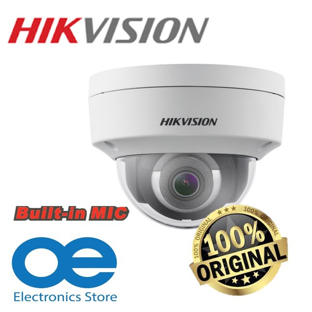 HIKVISION DS-2CD2123G0-IU Network 2MP 1080P Fix Build In Mic IR Fixed Dome IP Camera