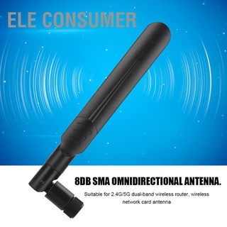 [คลังสินค้าใส]Ele เสาอากาศไร้สาย 2.4G/5G/5.8G 8dbi Dual-Band Wifi เชื่อมต่อเครือข่าย Sma Male