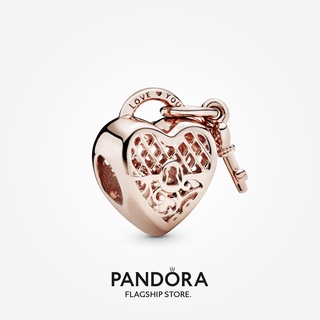 Pandora แม่กุญแจ รูปหัวใจ Love You ของขวัญวันเกิด สําหรับสุภาพสตรี p825