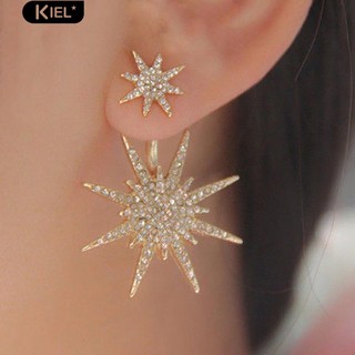 Kiel ต่างหูคริสตัลค็อกเทลเครื่องประดับหู 1 ชิ้น Elegant Shiny Rhinestone เครื่องประดับแจ็คเก็ต