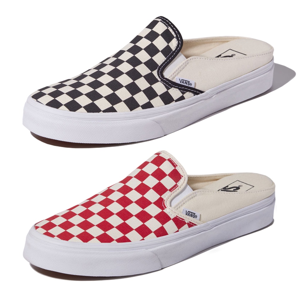Vans รองเท้าผ้าใบ Classic Slip-On Mule Checkerboard (2สี) ราคา ถูกที่สุด ดีลบีเคเค