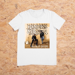 เสื้อยืด คอกลม พิมพ์ลายอัลบั้ม Brooks &amp; Dunn Hillbilly Deluxe คุณภาพสูง แฟชั่นฤดูร้อนสามารถปรับแต่งได้