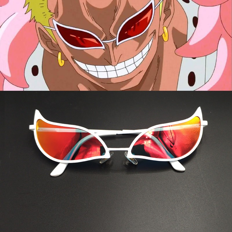 💥PVC💥 แว่นตาโดฟลามิงโก้ แว่นโดฟลามิงโก้ One Piece Donquixote Doflamingo Glasses Joker แว่นตากันแดด แ