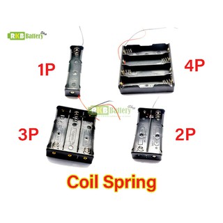 [พร้อมส่ง] Coil Spring Contact Battery Holder for 18650 Battery รางถ่าน รางแบตเตอรี่พร้อมสายไฟสำหรับลิเธียมไอออน