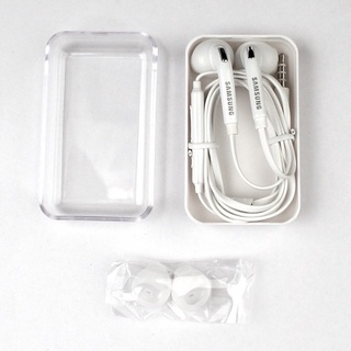 Earphone Samsung S6 สายแบน สีขาว หูฟัง แถมซิลิโคนหูฟัง 1 คู่ หูฟังซัมซุง หูฟังแท้100% หูฟังมือถือ Samsung