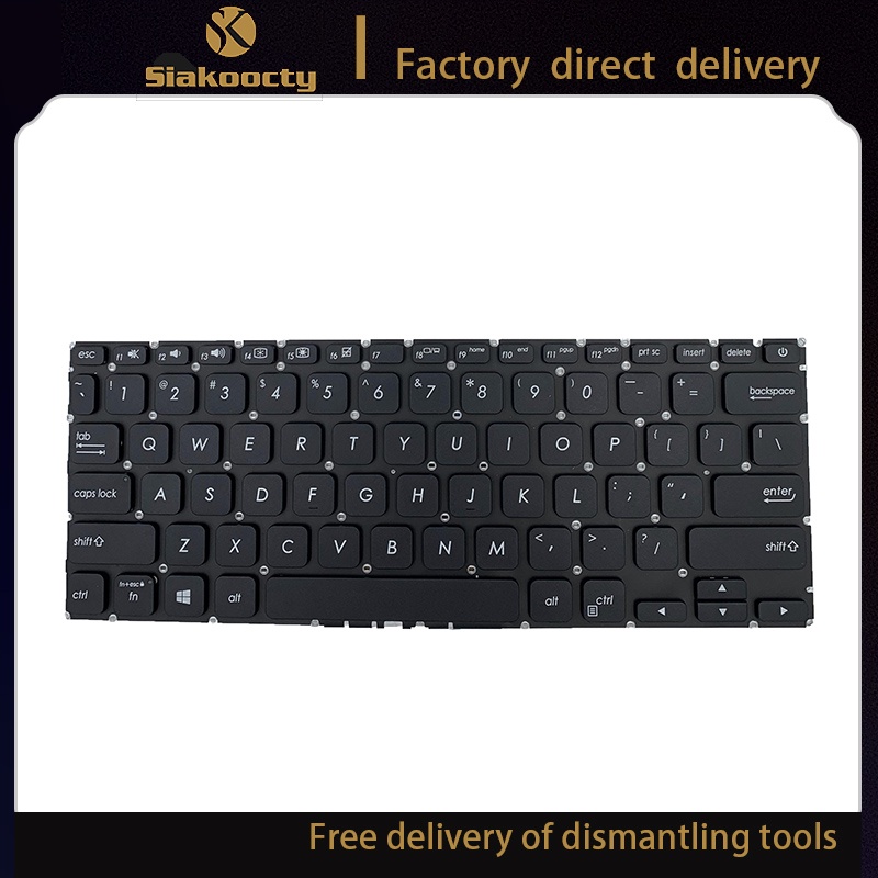 Siakoocty US คีย์บอร์ดสําหรับ ASUS VivoBook R424 R424F R424FA A409 A409M A412 A412FL A412DA X412FA X