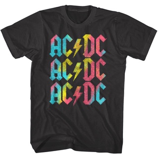 เสื้อยืดผ้าฝ้าย ขายดี เสื้อยืดลําลอง แขนสั้น พิมพ์ลายโลโก้วงร็อค ACDC ADoghm82JIabll73 สําหรับผู้ชาย