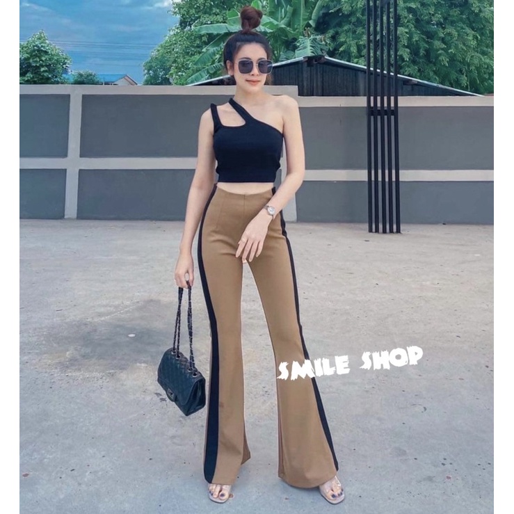 กางเกงขาม้า แถบข้าง พร้อมส่ง