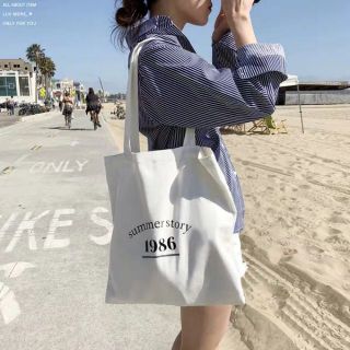 ♡ ​พร้อม​ส่ง​ ♡ กระเป๋า​ผ้า​ summer story tote bag