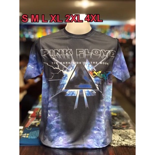 เสื้อวง Pink Floyd OVP (โอเวอร์ปริ้นท์) แขนสั้น ผ้าคอตตอนผสมโพลี พิมลายทั้งตัว