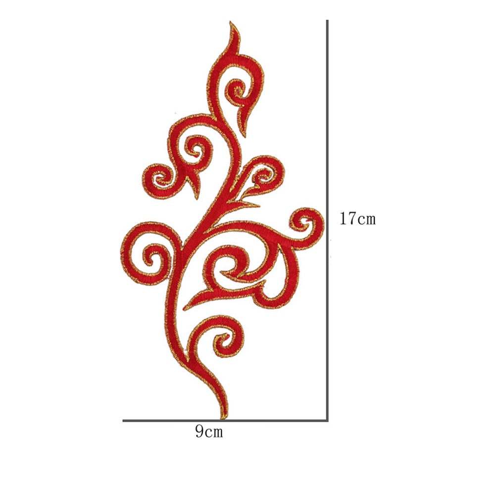 แผ่นแพทช์ รีดติดเสื้อ สีทอง 17x9 ซม. 1 คู่ - รูปที่ 4