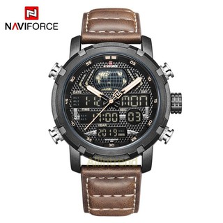 นาฬิกา Naviforce รุ่น NF9160M สีน้ำตาล ของแท้ รับประกันศูนย์ 1 ปี ส่งพร้อมกล่อง ราคาถูกที่สุด #NF9160