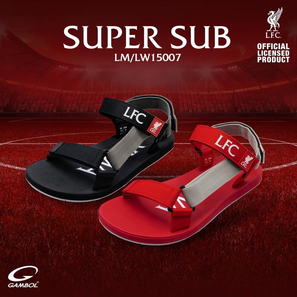 ฟรี ค่าส่ง รองเท้ารัดส้น Gambol Liverpool FC รุ่น Supersub (LM/LW15007))ลิขสิทธิ์แท้ ไซส์36-46 พร้อมส่ง