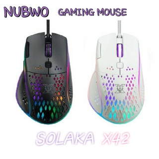 NUBWO X-Series SOLAKA X42  Gaming Mouse MACRO มีไฟ RGB ปรับ DPI ได้