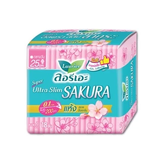 Laurier Super Ultra Slim Sweet Sakura Wing 25cm. 16pcs.