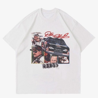 คอตต้อนคอกลมเสื้อยืด | ขนาดใหญ่ | เสื้อยืด ลาย Nascar DALE EARNDHARDT VINTAGE | เสื้อยืด ลาย RACING CARS-5XL