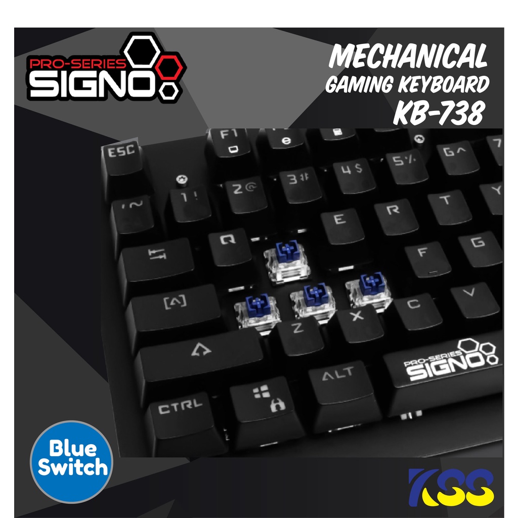 ส่งชัวร์ส่งไวSIGNO KB-738 INFESTA คีย์บอร์ดเกมมิ่ง Mechanical Gaming Keyboard (Blue/Red Optical Switch) #6