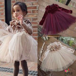 ชุดเดรส Tutu ผ้ากำมะหยี่แฟชั่นสำหรับเด็ก