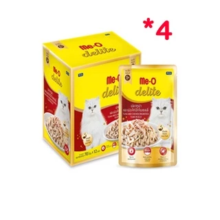 ( ยกลัง) Me-O delite มีโอ ดีไลท์ อาหารเปียกแมว ชนิดซอง 70g มี 48ซอง ยกลัง